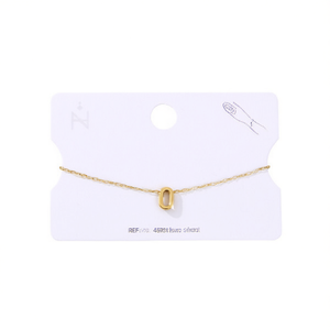 Bracciale in Acciaio Inossidabile con Lettera O, Bracciale a Polsino alla Moda - Product Image 2