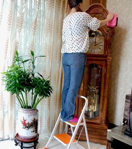 Escada de ferro 2 andares barato preço, escada dobrável portátil - Product Image 2