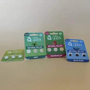 บรรจุภัณฑ์บลิสเตอร์กระดาษแข็งที่ได้รับการรับรองจาก FDA บรรจุยาเม็ด 3 เม็ด บรรจุภัณฑ์บลิสเตอร์แบบป้องกันเด็กสำหรับยาเม็ดมิ้นต์ขนาด 15 มก. - Product Image 1