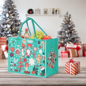 Bolsas de regalo de fieltro de 13x7x10 pulgadas con asas, bolsas de asas de <span class=keywords><strong>Navidad</strong></span> para envolver regalos, bolsas de regalo de vacaciones y adornos navideños - Product Image 1