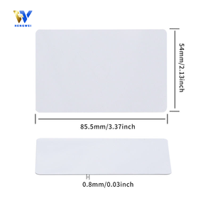 Tarjeta de PVC Blanca Impermeable CR80 F08 13.56MHz, Mini Etiqueta para Sublimación, Tarjeta de Identificación para Membresía, Hotel - Product Image 4