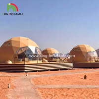 Tente de dôme géodésique, cadre en acier coloré au chocolat, tente de dôme géodésique d'hôtel d'extérieur, Glamping