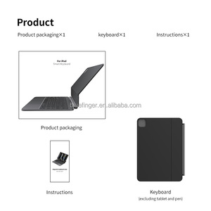 Funda de teclado mágico de aleación de aluminio para <span class=keywords><strong>iPad</strong></span> 10,9 pulgadas 10th y para <span class=keywords><strong>iPad</strong></span> 11 pulgadas 11th A16 Funda ultrafina Teclado retroiluminado de 7 colores - Product Image 6