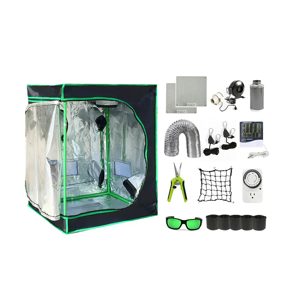 Kit completo per tenda da coltivazione Indoor idroponica con fornitura diretta in fabbrica 4x2 con filtro dell'aria e linea di sfiato e Grow Light Growbox