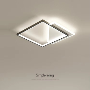 Lámpara nórdica para dormitorio, luces geométricas, personalidad creativa, lámpara hueca cuadrada, lámpara de estudio Led moderna Simple - Product Image 1