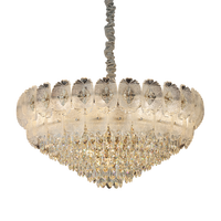 Lustre en cristal floral de style français luxueux, idéal pour les villas, les salles de banquet et les halls d'hôtels
