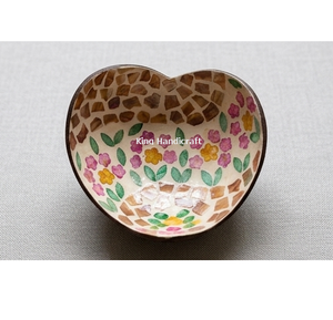 Rustic <b>Coconut</b> <b>Shell</b> Bowl Heart Shape Handmade Natural Eco Polished Dish for Table Decoration Fruit Serving - Product Image 3