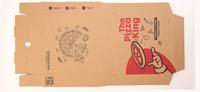 Boîte d'emballage alimentaire pour pizza en papier recyclable, de taille et de forme personnalisées, respectueuse de l'environnement