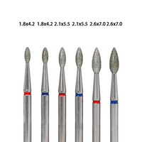 Mini fraises diamantées pour ponceuse à ongles électrique, pour manucure russe, lissage des cuticules et élimination des peaux mortes