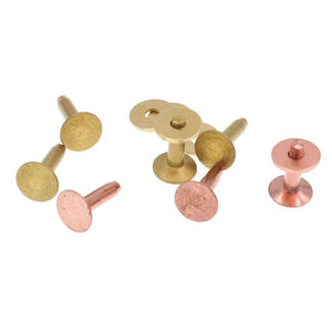 Rivetti M3.3x9mm per Lavorazione del Cuoio in Ottone Massiccio/Rame con Filettatura e Filettatura Interna per Cinture - Product Image 3