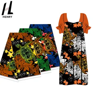 नए डिजाइन इसलैंडर शैली माइक्रोनेशिया मार्शवामी डिजिटल प्रिंट 100% स्कर्ट के लिए पॉलिएस्टर कपड़े