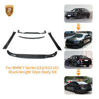 Kit de Carrocería para BMW Serie 7 G11 G12, Estilo Fibra de Carbono Negra, Parachoques Delantero y Trasero, Alerón Trasero, Piezas de Auto