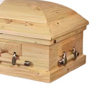 Ataúd/ataúd de alta calidad de madera de cerezo de estilo americano Jingyue Tong, suministros funerarios de alta calidad