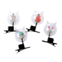Pince à cheveux en plastique LED clignotante en forme de boule ondulée, motif dessin animé, article très vendu pour les marchés nocturnes, petit cadeau promotionnel, jouet lumineux