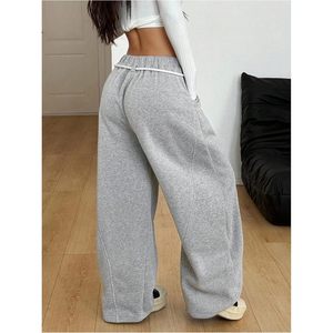 Women's Baggy Barrel Sweatpants High Waist Wide Leg Harem Pants With Pockets Casual Knitted Breathable <b>Lantern</b> Trouser - Product Image 6