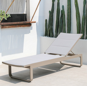 Patio dossier réglable artisanal <span class=keywords><strong>simple</strong></span> en aluminium <span class=keywords><strong>bain</strong></span> <span class=keywords><strong>de</strong></span> <span class=keywords><strong>soleil</strong></span> lit <span class=keywords><strong>de</strong></span> meubles en métal - Product Image 2