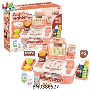 ชุดเครื่องคิดเงินเด็กเล่น 42 ชิ้น พร้อ<span class=keywords><strong>ม</strong></span>เครื่องคิดเลข เสียงสแกน แสงไฟ และของเล่นอาหารเสมือนจริง สำหรับเก<span class=keywords><strong>ม</strong></span>ซูเปอร์มาร์เก็ตเพื่อการศึกษา - Product Image 6