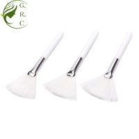 Bk41A Fabricant OEM, logo personnalisé, pinceau éventail blanc mini individuel pour masque facial et maquillage cosmétique