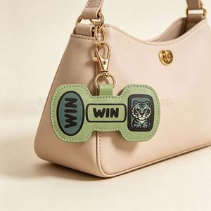 <b>Dumbbell</b> Weights Bag for Backpack Cute Purse Charms Keyring Pu Leather Fitness Set Keychain - Product Image 4