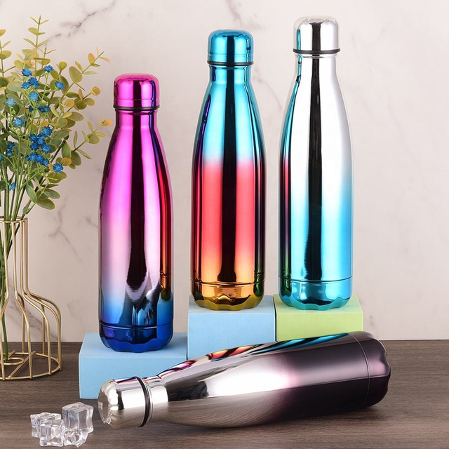 500ml 17 Oz UV Coated Sports Water Bottle Vacuum Insulated 17oz Personalized Holographic Travel Water Bottle