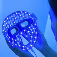 Masque facial LED creux, ultra-léger (93g), lavable, à lumière rouge pour le soin de la peau du visage, brevet d'invention américain approuvé