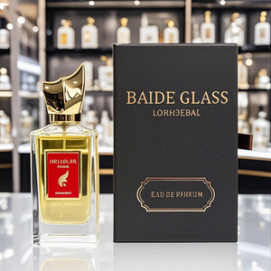 Factory New Irregular Perfume Spray <b>Bottle</b> Empty Clear Flat Pump Crimp 100ml Glass Square Perfume <b>Bottle</b> with Gift Box - Product Image 1