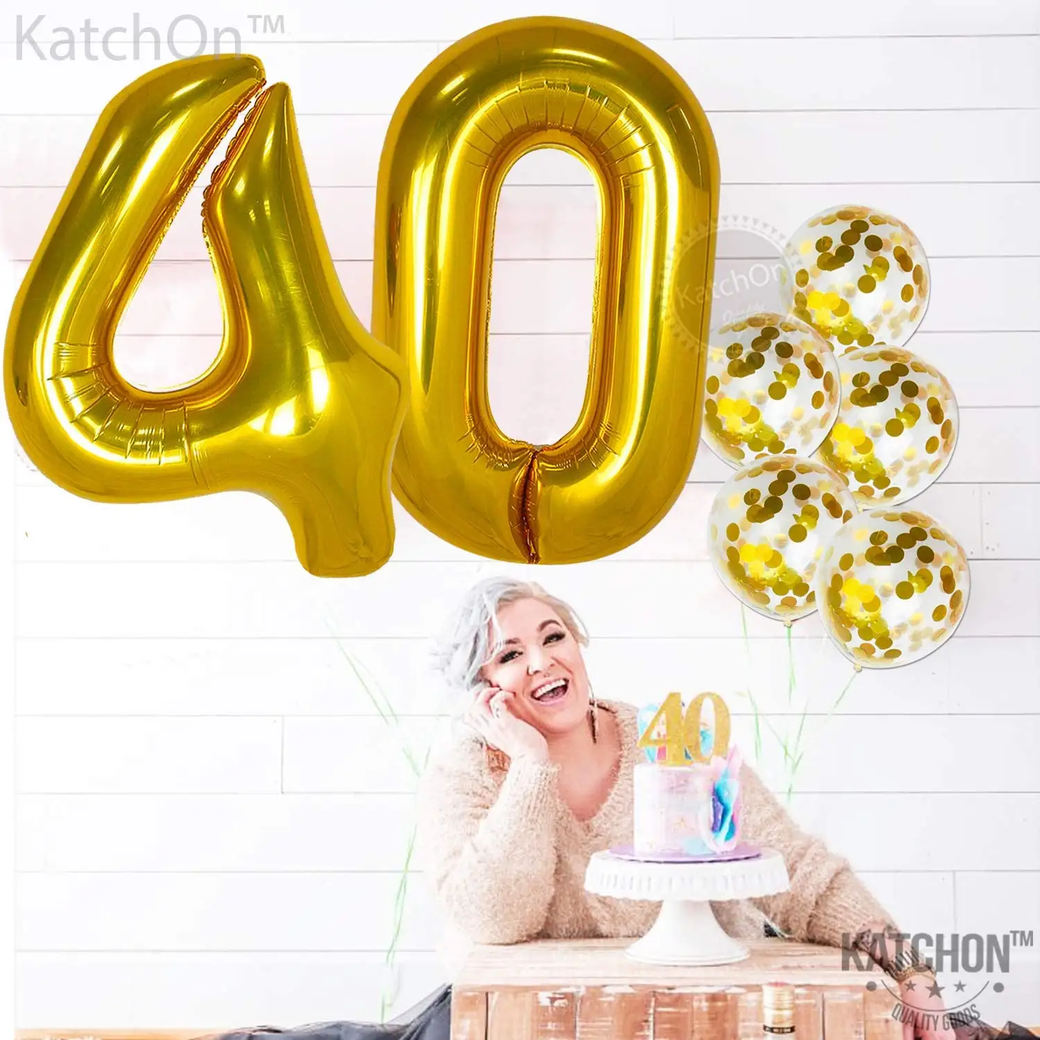 40 Inch Large Green Numbers Balloons 0-9, Foil Mylar Big Number Balloons for Birthday Party and Wedding Anniversary Party