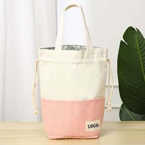 Bolsa Térmica Personalizada Portátil, Bolsa de Lona Aislada con Cordón y Asas, Bolsa de Almuerzo para el Trabajo, Picnic, Camping - Product Image 3