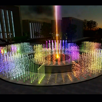 Fontaine musicale à sec personnalisée pour jardin, fontaine décorative pour la saison de Noël, pour la maison, la villa, l'hôtel, le parc