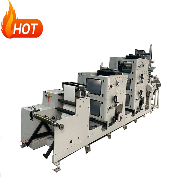 Band Name High Speed Flex Multi Color logo Printer Paper Coffee Cup Fan Flexo Printing and Die Cutting Machine for Paper Cups