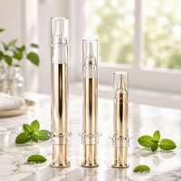 Flacon-seringue cosmétique jetable sans air en plastique blanc pour crème et sérum visage et yeux, 5 ml, 10 ml, 15 ml