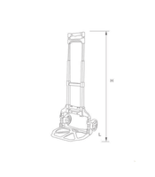 Carretilla de Mano para Subir Escaleras con Capacidad de 70 kg, Carro de Aluminio para Almacenes, Construcción, Fábricas y Compras