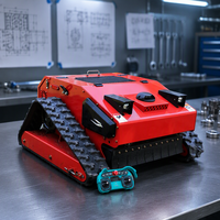 Robot tondeuse télécommandé tout-terrain pour pentes raides, best-seller à l'exportation