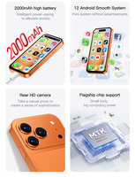 Smartphone A18 Pro Mini 4,0 pouces 4G LTE, téléphone portable 2 Go + 16 Go / 3 Go + 64 Go, double SIM, petit téléphone mobile de poche