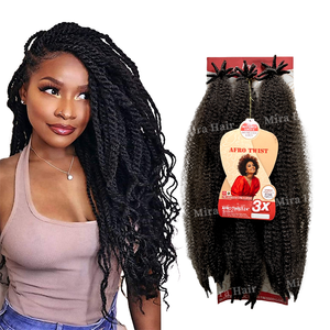 Prix de gros en vrac – Lot de 3 paquets de cheveux afro crépus de 24 pouces pour tresses, extensions de cheveux pour dreadlocks et réparation de locs - Product Image 1