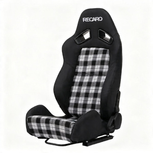 Asiento <span class=keywords><strong>de</strong></span> Carreras Reclinable con Costuras Negras y Respaldo Bordado, <span class=keywords><strong>de</strong></span> Fibra <span class=keywords><strong>de</strong></span> Carbono - Product Image 1