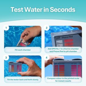 F011 Zwembadwatertestkit | Snel Oplossende Dpd No.1 & Fenolrode Tabletten | Chloor & Ph Testen | 1 Jaar Garantie - Product Image 4