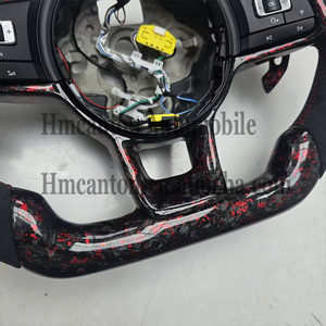 Nouveaux produits : Volant en fibre de carbone forgée avec LED et revêtement en daim pour Volkswagen Golf 7 GTI - Product Image 3