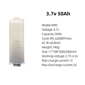 เซลล์แบตเตอรี่ลิเธียมไอออน3.7V 50ah NCM สำหรับสกู๊ตเตอร์/ebike - Product Image 2
