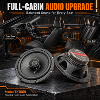 Set Speaker Audio Mobil Koaksial 6.5 Inch Canggih 30W RMS 120W Peak 90dB 60-20KHz 4 Ohm Kerucut Kevlar Anyaman Dengan Grille Tweeter