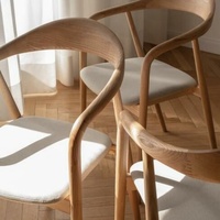 Style minimaliste scandinave accoudoir dossier Shumeite étude lait thé boutique cuisine meubles Restaurant salle à manger chaise en bois