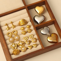 Edelstahl ringe Wasserdichter Schmuck 18 Karat vergoldete Falten breiter Streifen Geometrischer Butter ring Große klobige Ringe