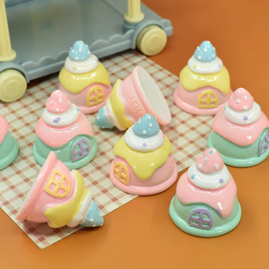ตุ๊กตาเรซินประดับบ้านสีน่ารักๆสำหรับสวนนางฟ้ารูปปั้นขนาดเล็กงานประดิษฐ์ทำมือครีม - Product Image 6