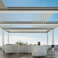 Pavillon en aluminium de style chinois et européen CLEARVIEW, imperméable, protection UV, taille personnalisable pour balcon, utilisation en extérieur