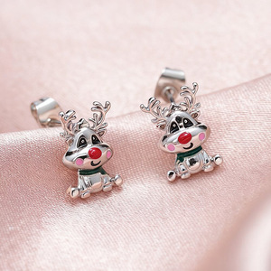 Orecchini a Perno a Forma di Renna per Donne, Design Natalizio, per Uso Quotidiano, Regalo per Feste, Accessori - Product Image 5