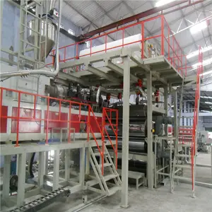 Plastik ekstruder tpo su geçirmez membran makinesi pvc branda makinesi, pvc esnek afiş üretim hattı