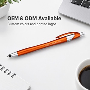 Für Pen 2 1 Touch Einziehbarer Kugelschreiber aus Kunststoff mit Individueller Farbe und Logo UV-Druck Schwarze/Blaue Tinte für Büro und Studenten - Product Image 5