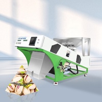 Clasificador de color de pistachos con IA de 2 canales para Smart, 99.9% de precisión, grado industrial, aprendizaje profundo, levitación magnética, control remoto por APP, 220V