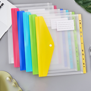 Portadocumenti A4 in PP Spesso con Bottone a Pressione e Etichetta, 11 Fori per Raccoglitori ad Anelli, Sostituzione Portadocumenti Trasparente - Product Image 1