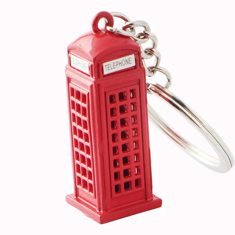 سلسلة مفاتيح للحافلات لندن ، سلسلة مفاتيح للحافلات باللون الأحمر البريطاني ، حلقة مفاتيح للحافلات ذات تصميم مزدوج ثلاثية الأبعاد ، صندوق هاتف باللون الأحمر